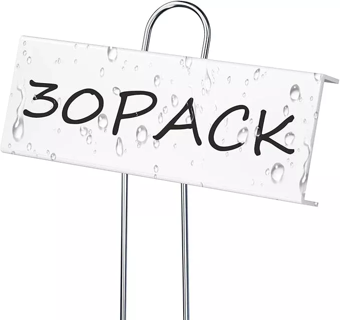30 Pack Metal Plant Labels for Outdoor Garden Waterproof Plant Markers, Labels Garden Markers for Seedlings Herbs Vegetable Greenhouse Gifts, with Pen