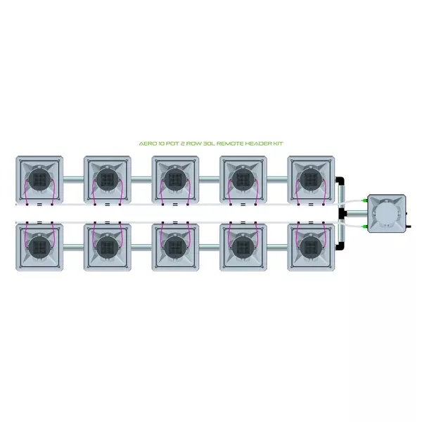 Alien Hydroponics AERO System - 10 Pot 2 Row