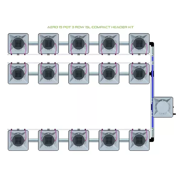 Alien Hydroponics AERO System - 15 Pot 3 Row