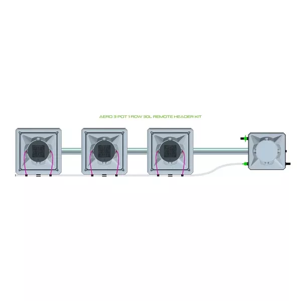 Alien Hydroponics AERO System - 3 Pot 1 Row