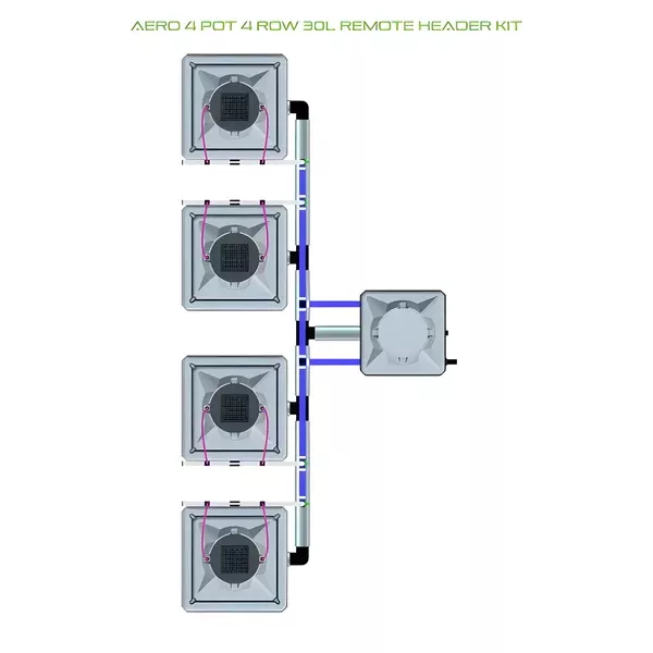 Alien Hydroponics AERO System - 4 Pot 4 Row