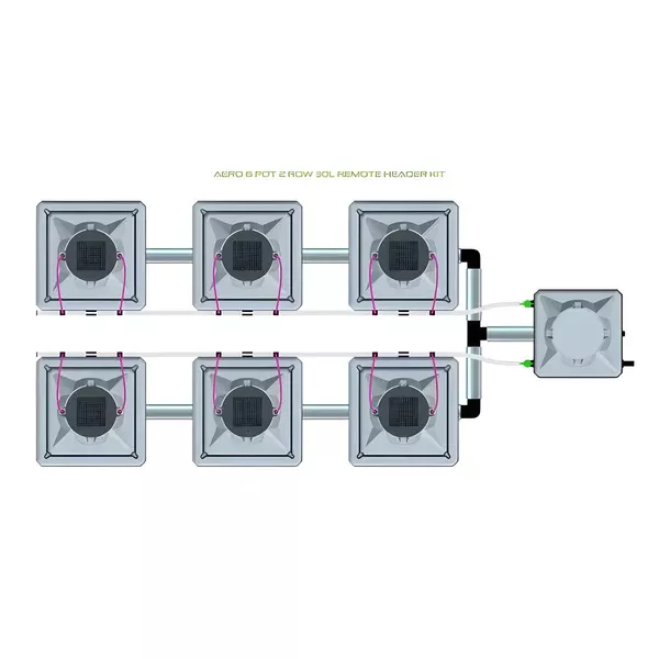 Alien Hydroponics AERO System - 6 Pot 2 Row