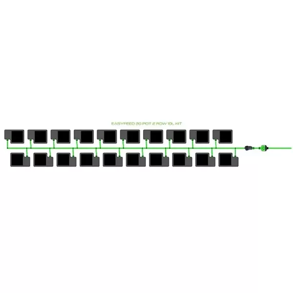 Alien Hydroponics EasyFeed System - 20 Pot 2 Row Kit