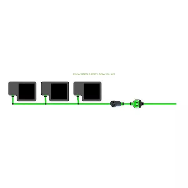 Alien Hydroponics EasyFeed System - 3 Pot 1 Row Kit