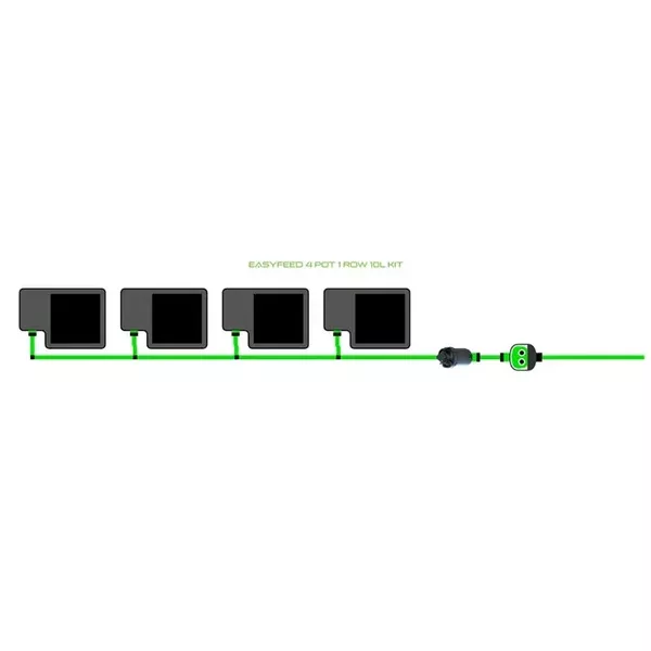 Alien Hydroponics EasyFeed System - 4 Pot 1 Row Kit