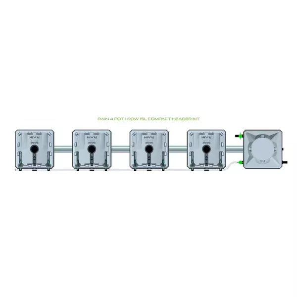 Alien Hydroponics RAIN System - 4 Pot 1 Row