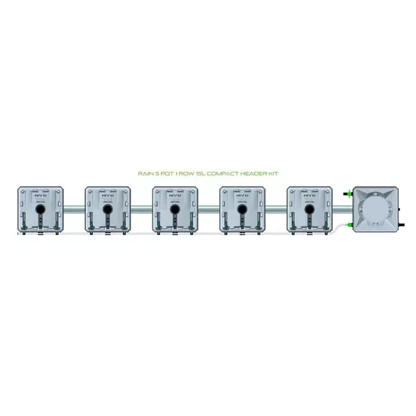 Alien Hydroponics RAIN System - 5 Pot 1 Row