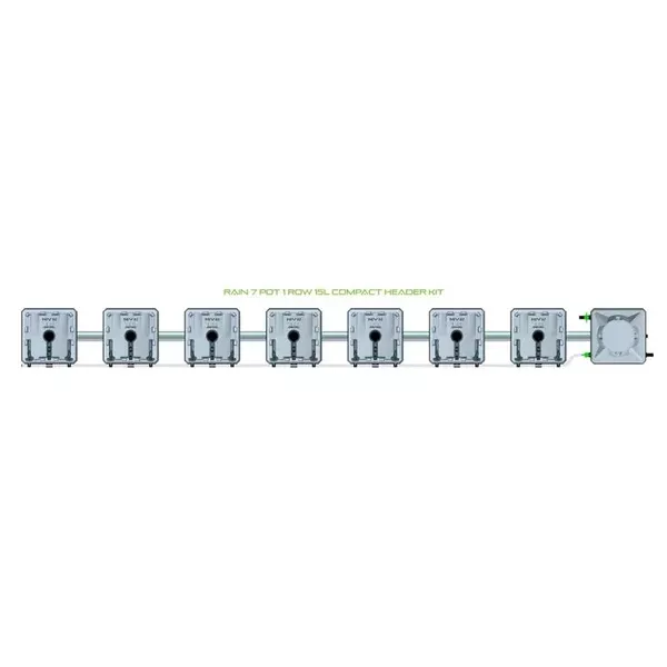 Alien Hydroponics RAIN System - 7 Pot 1 Row