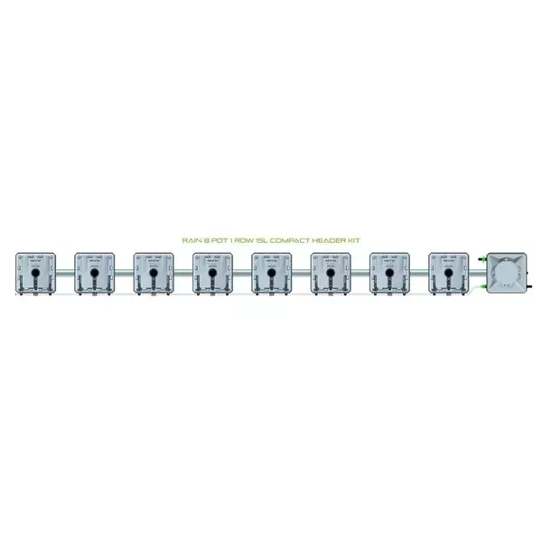 Alien Hydroponics RAIN System - 8 Pot 1 Row