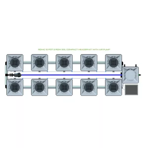 Alien Hydroponics RDWC - 10 Pot 2 Row