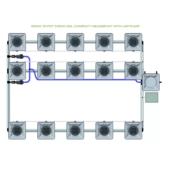Alien Hydroponics RDWC - 15 Pot 3 Row