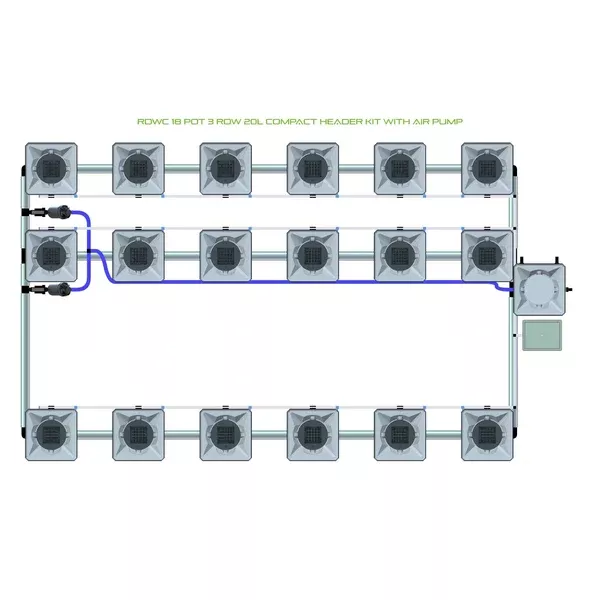 Alien Hydroponics RDWC - 18 Pot 3 Row