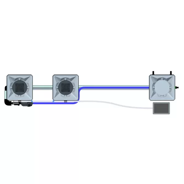 Alien Hydroponics RDWC - 2 Pot 1 Row