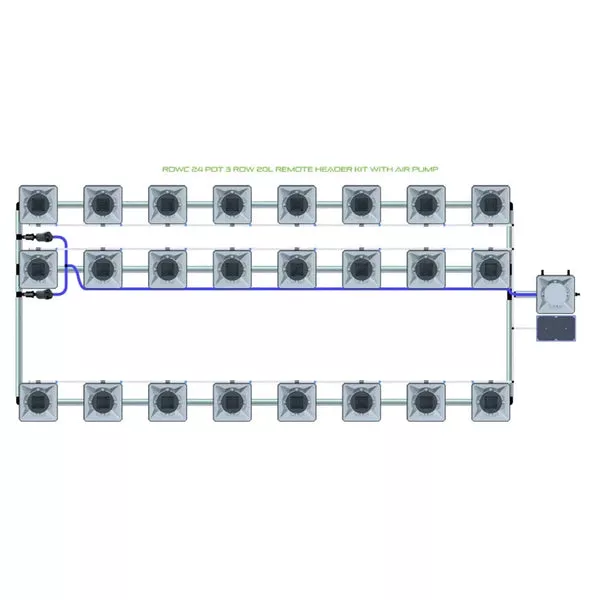 Alien Hydroponics RDWC - 24 Pot 3 Row