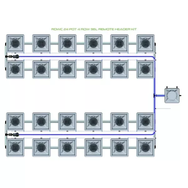 Alien Hydroponics RDWC - 24 Pot 4 Row