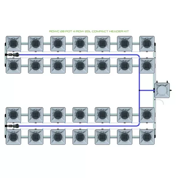 Alien Hydroponics RDWC - 28 Pot 4 Row