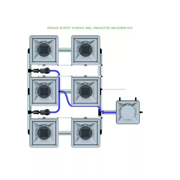 Alien Hydroponics RDWC - 6 Pot 3 Row