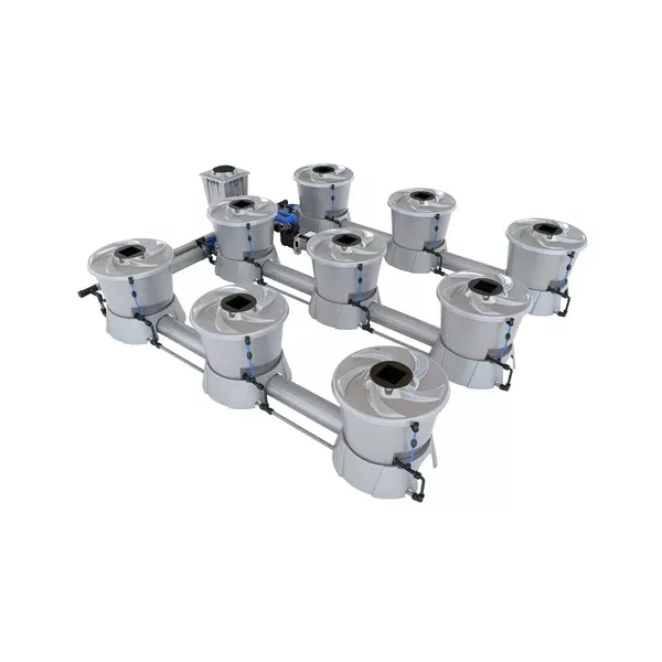 Alien Hydroponics V-System DWC - 9 Pot 3 Row