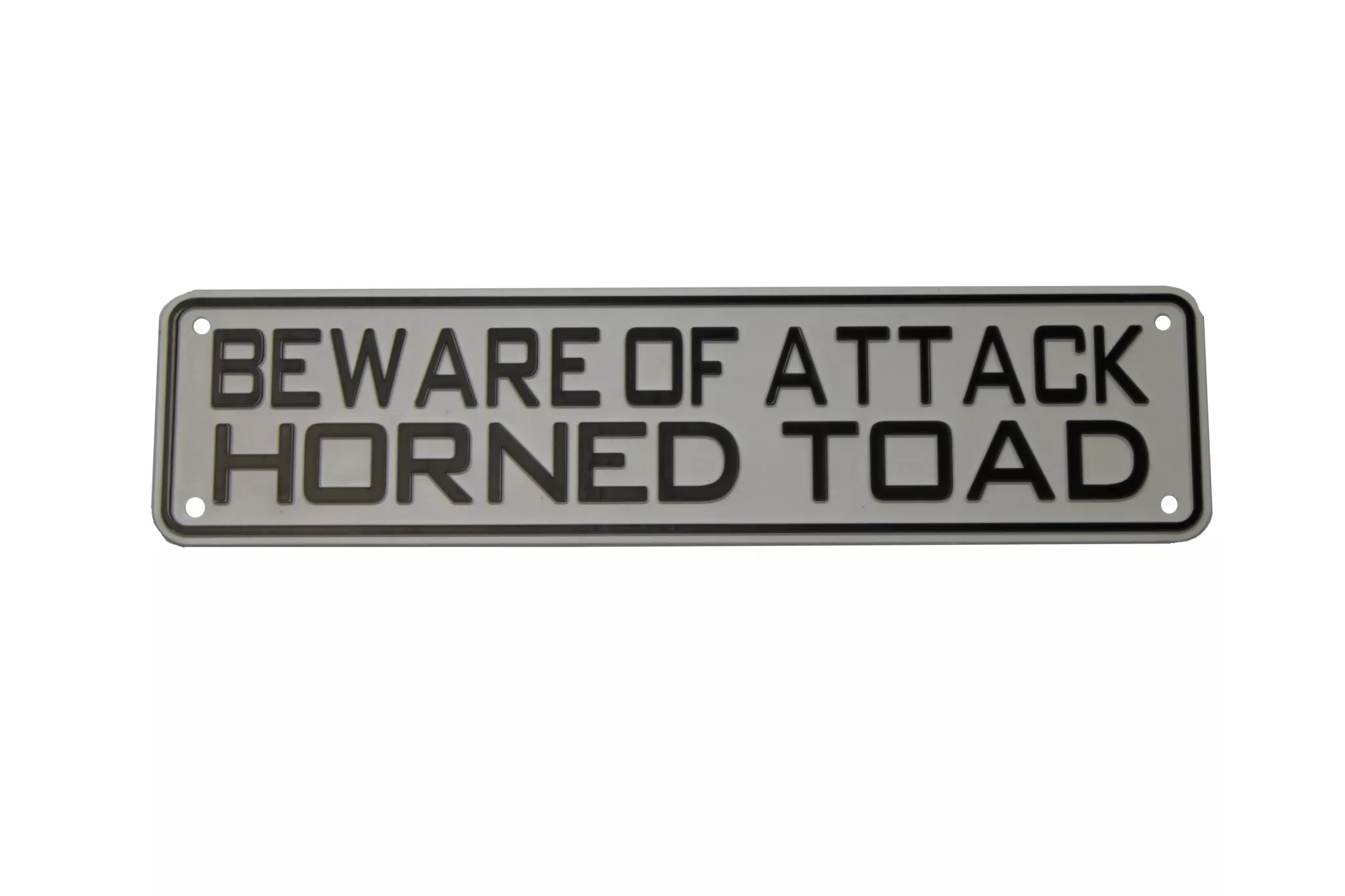 Beware of Attack Horned Toad Sign