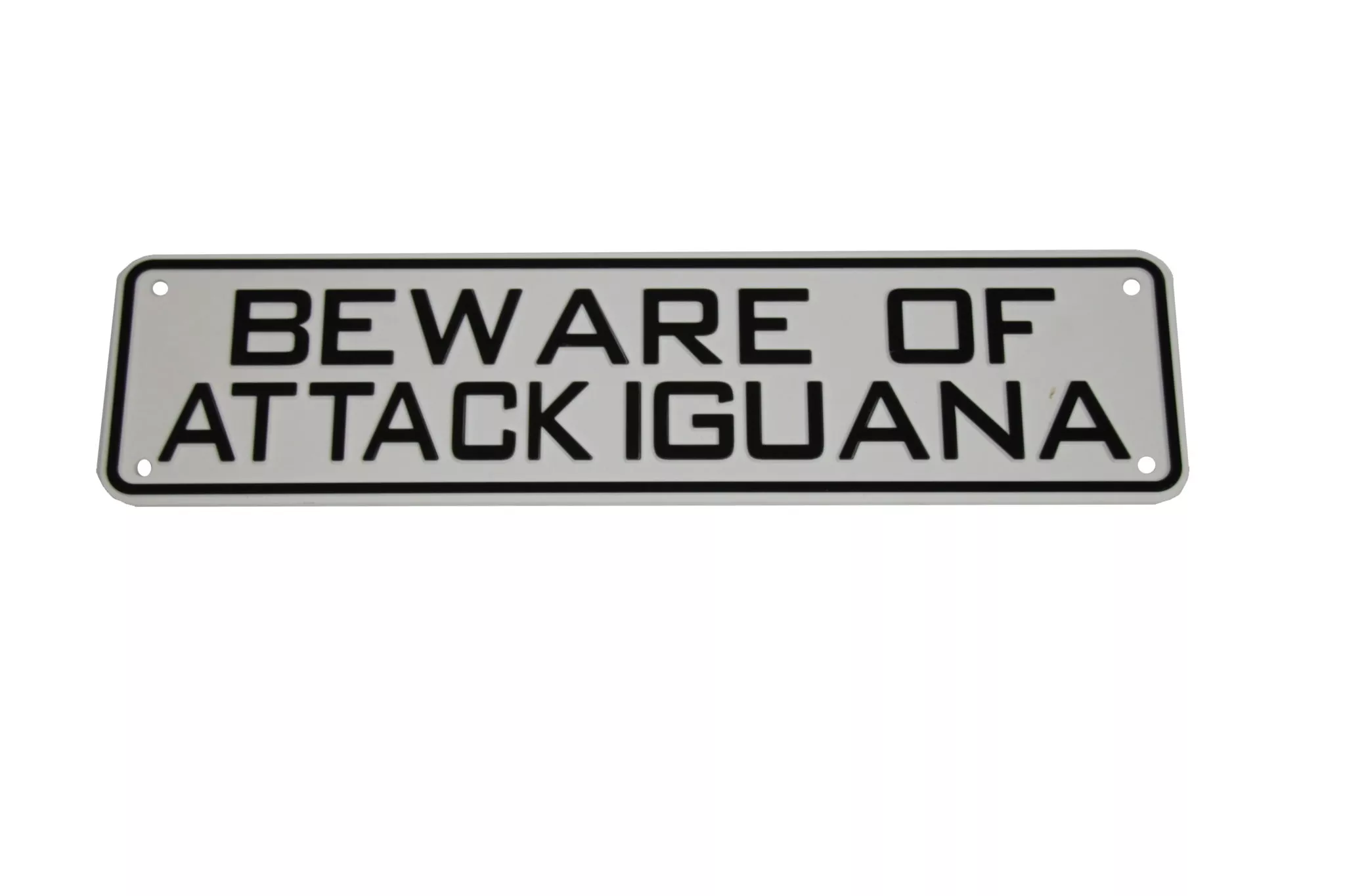 Beware of Attack Iguana Sign