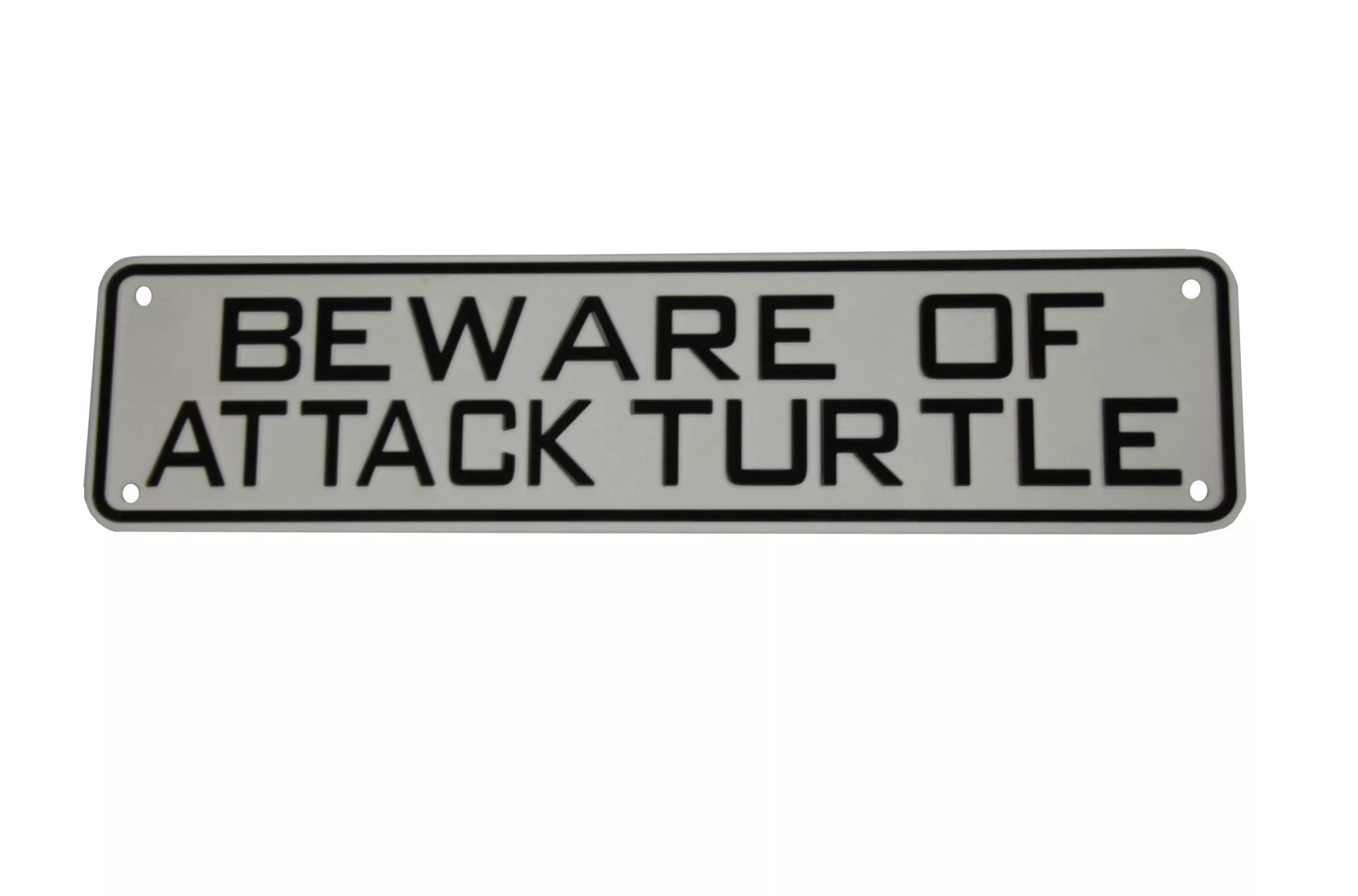 Beware of Attack Turtle Sign