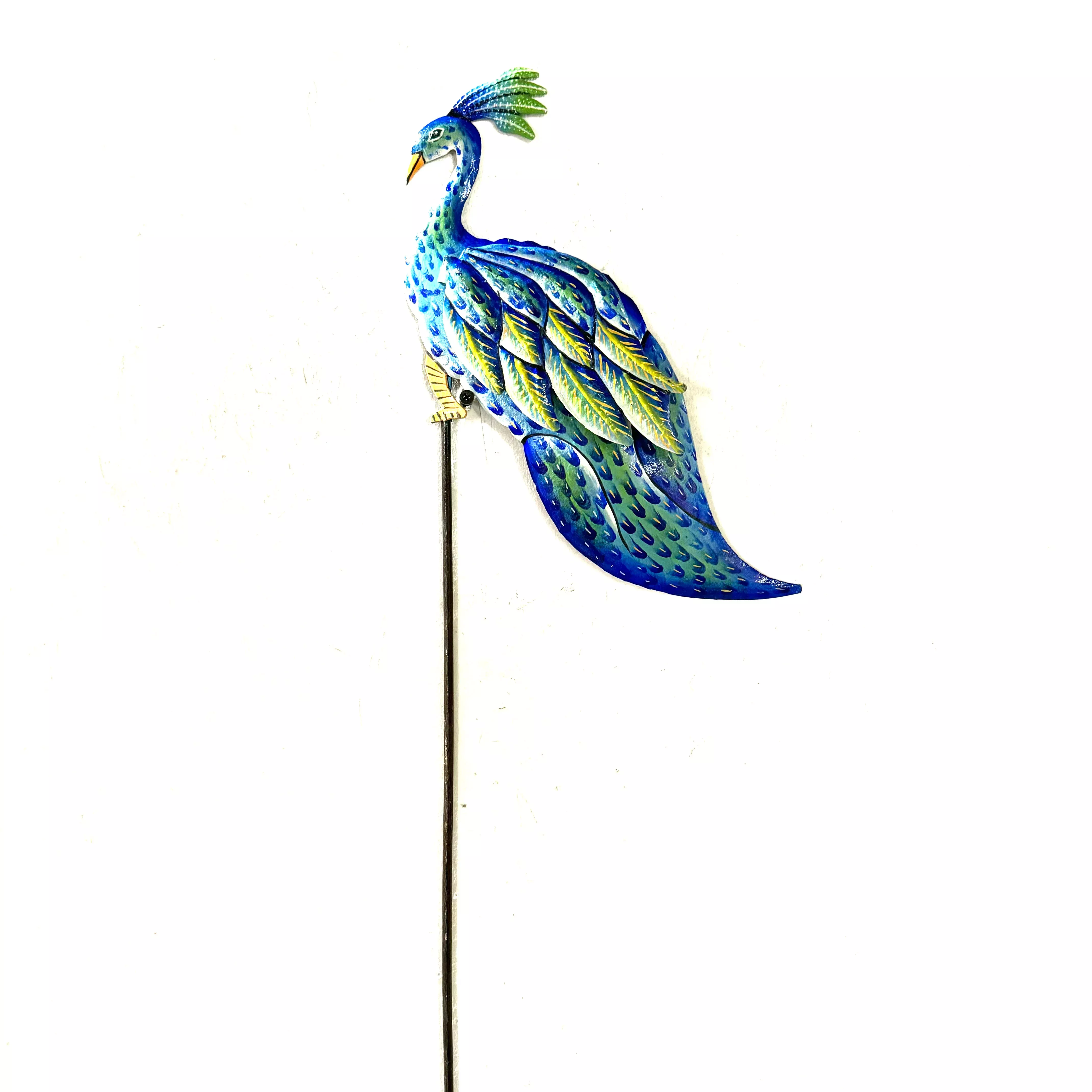 Blue Peacock Garden Stake