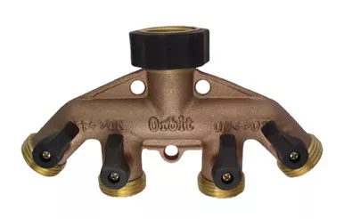 Brass 4 Way Hose Splitter