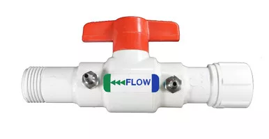 EZ-FLO Coupler with Ball Valve (Hose Thread)