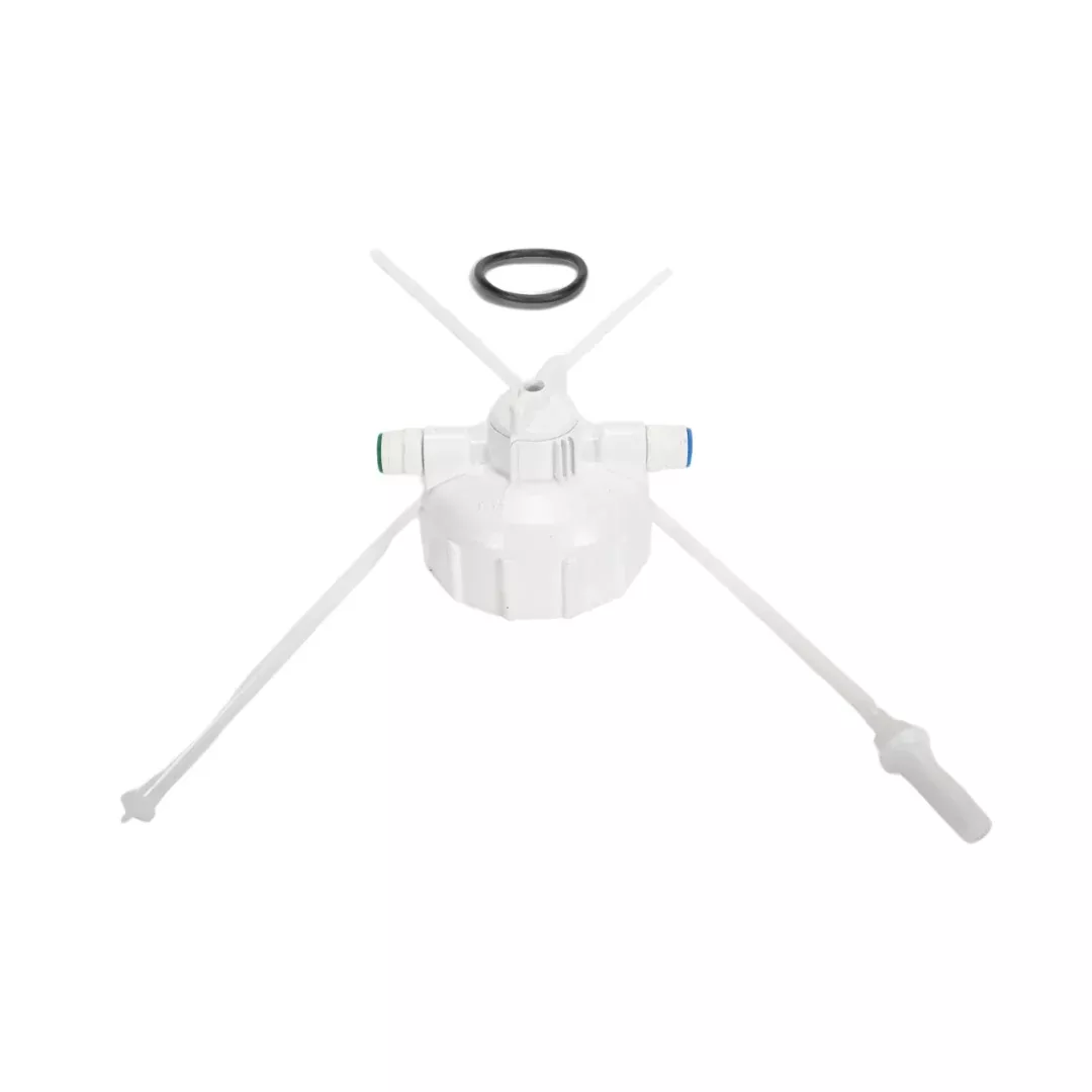 Fertilizer Injector Cap with Drip Tubes