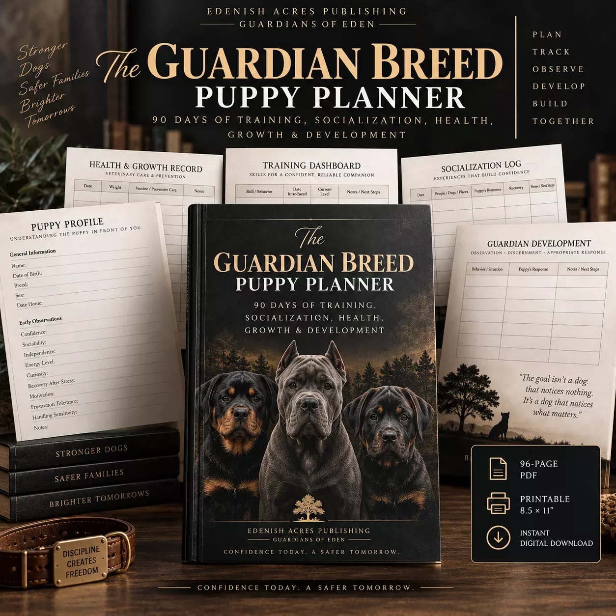 The Guardian Breed Puppy Planner — 90-Day Development System