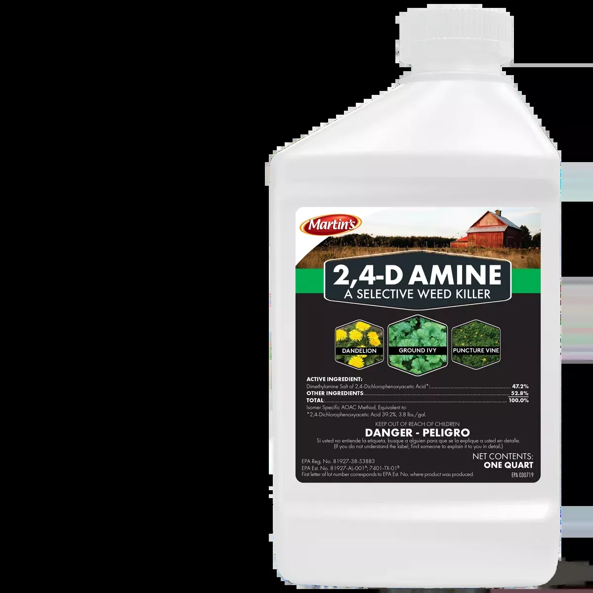 Martin's 2,4-D Amine Quart Bottle