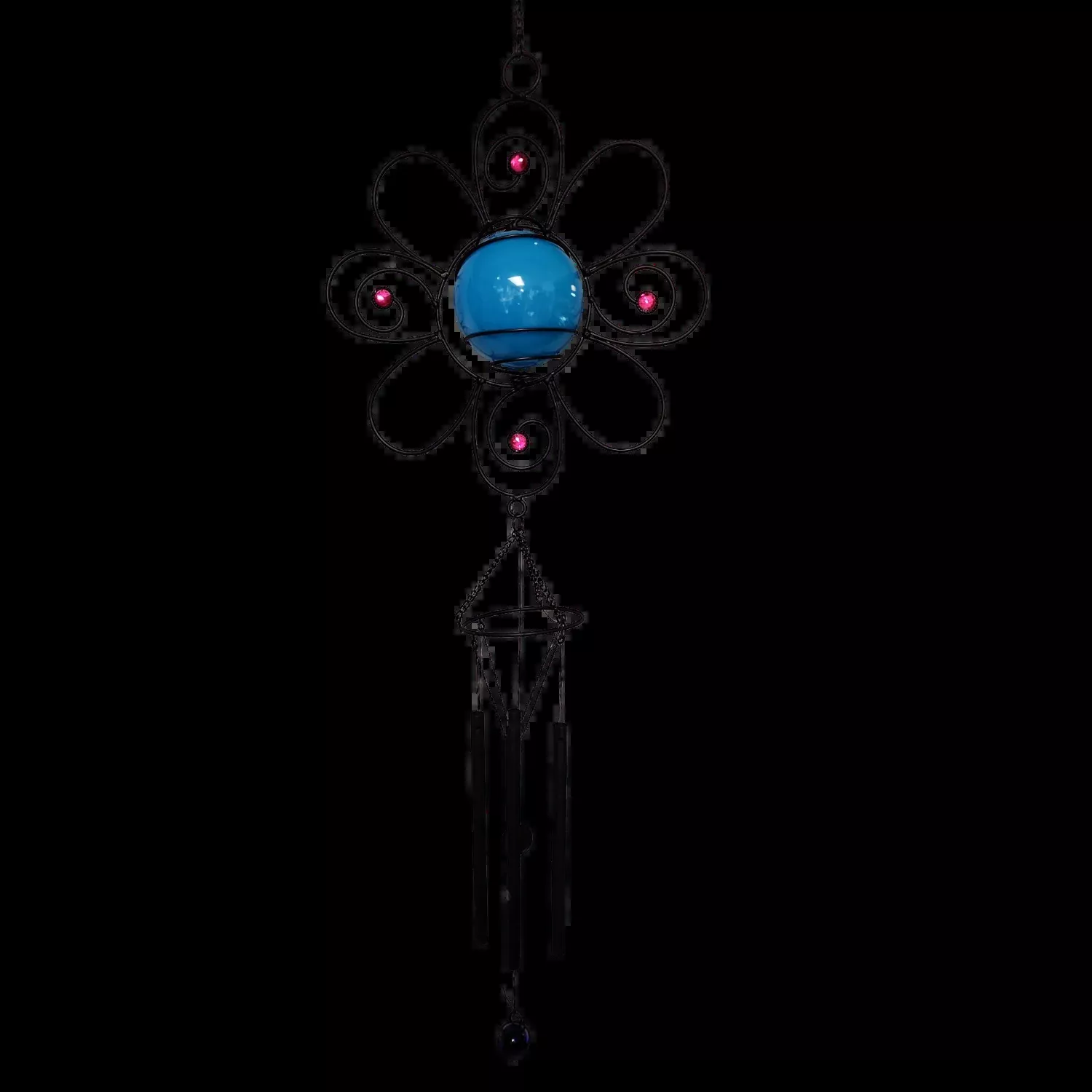 Solar LED Lighted Wind Chime - Flower